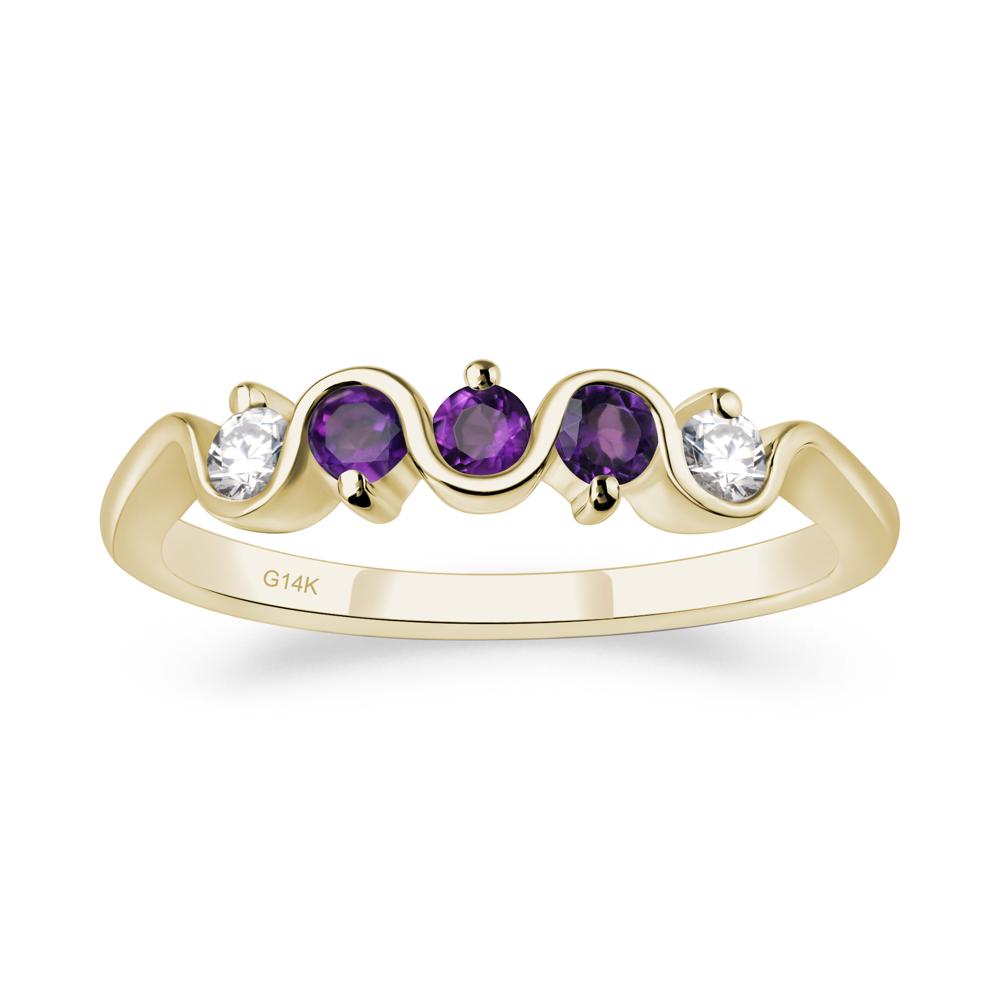Amethyst Band Ring - LUO Jewelry #metal_14k yellow gold