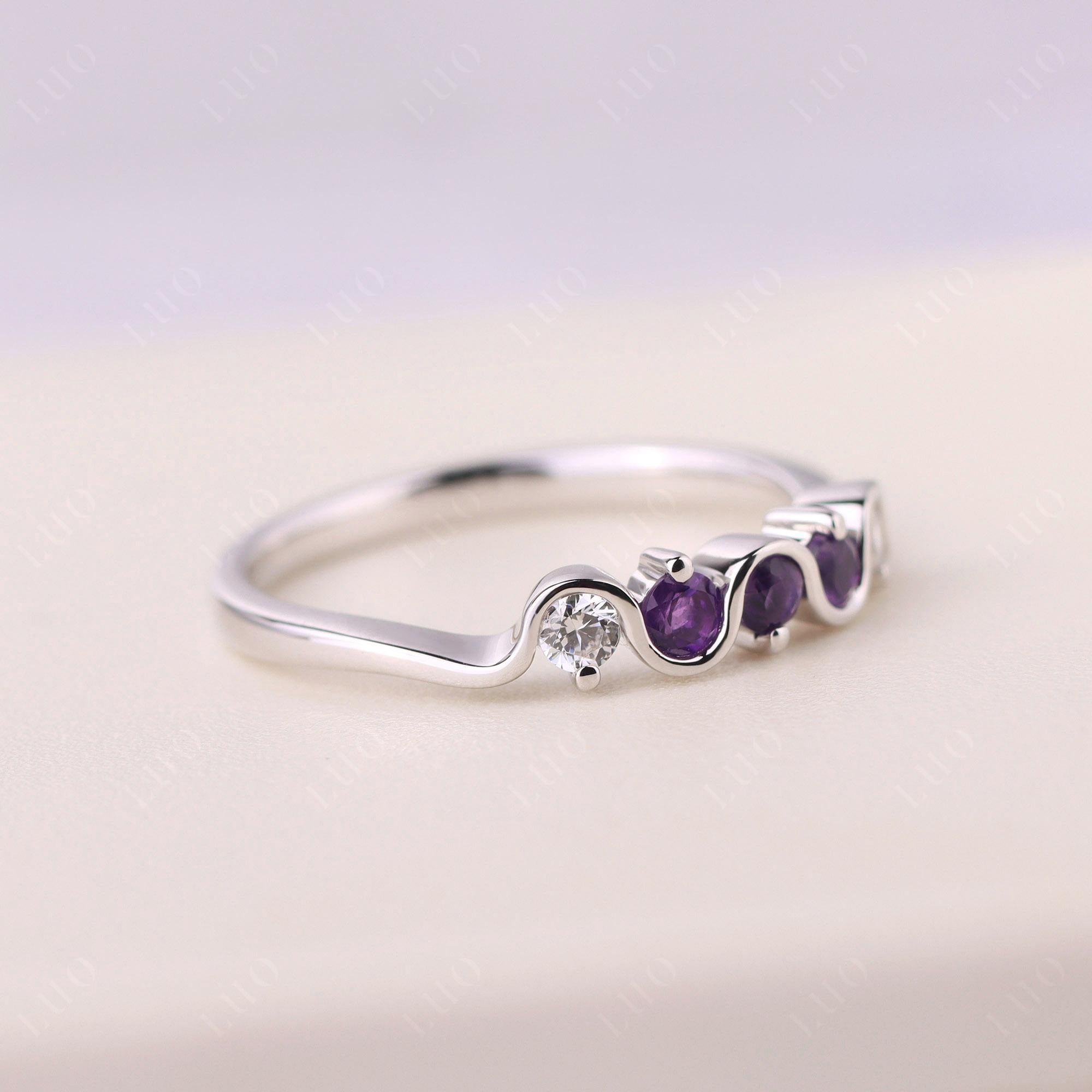 Amethyst Band Ring - LUO Jewelry