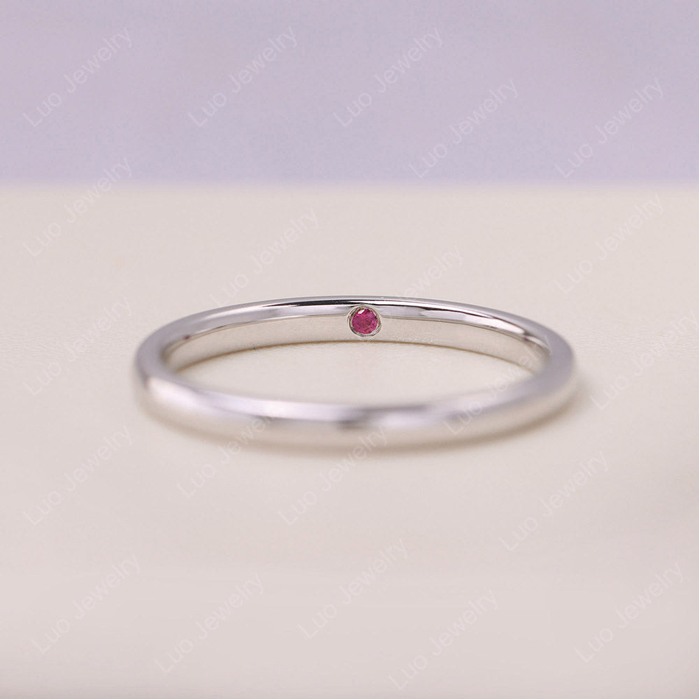 Plain Hidden Lab Ruby Ring