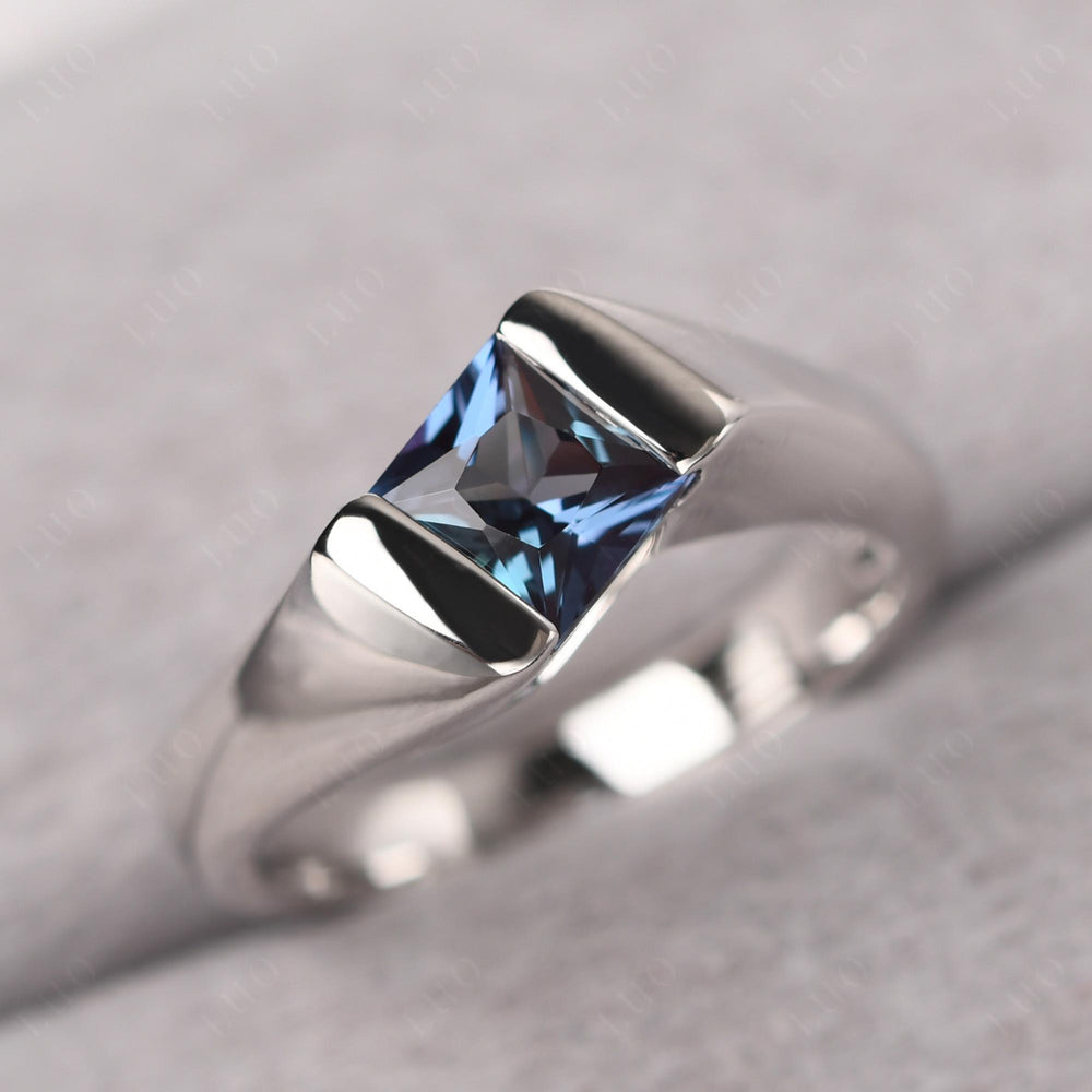 Mens Alexandrite Ring Sterling Silver - LUO Jewelry