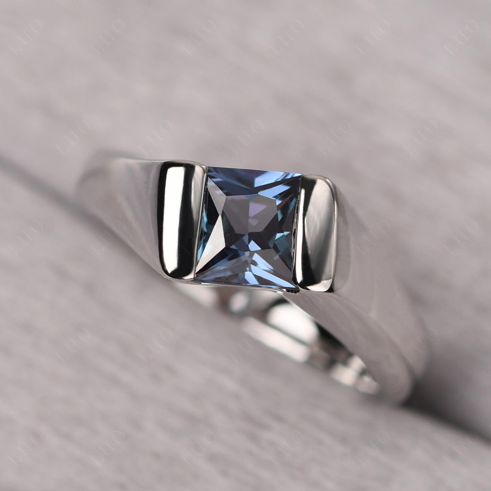 Mens Alexandrite Ring Sterling Silver - LUO Jewelry
