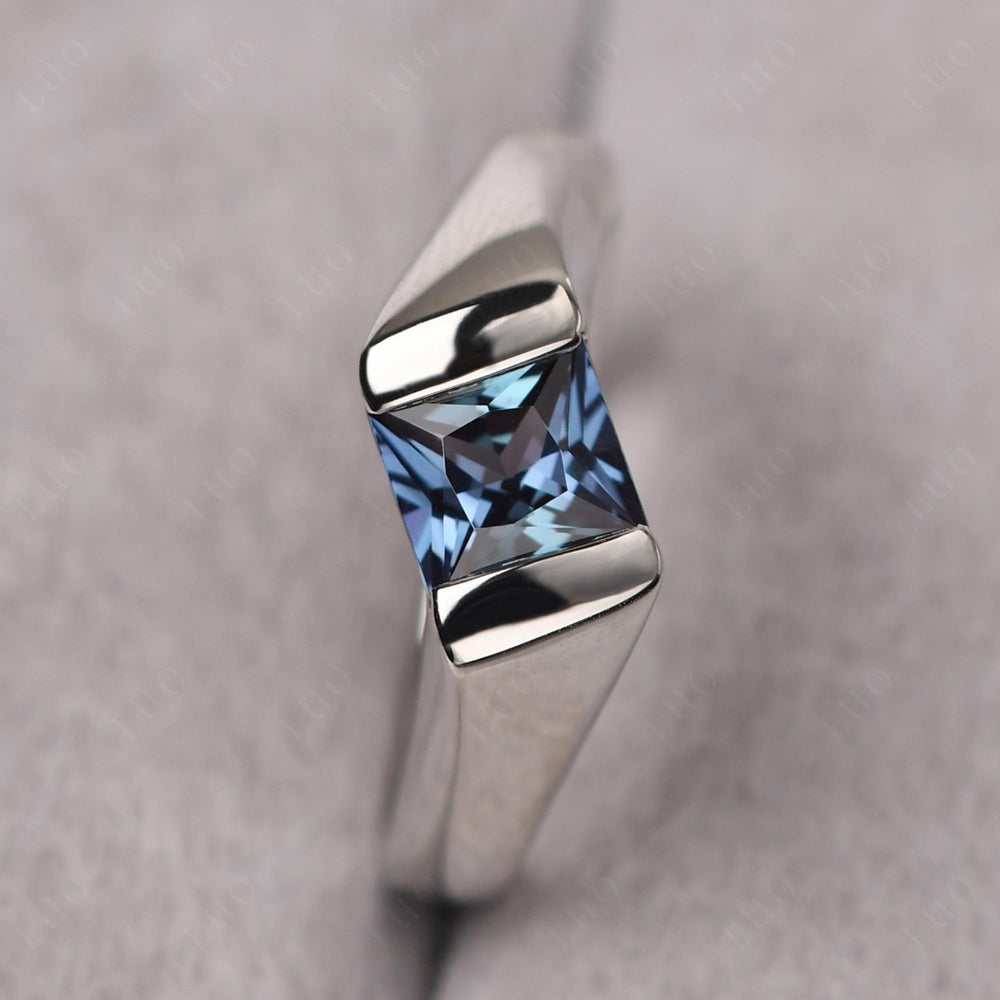 Mens Alexandrite Ring Sterling Silver - LUO Jewelry