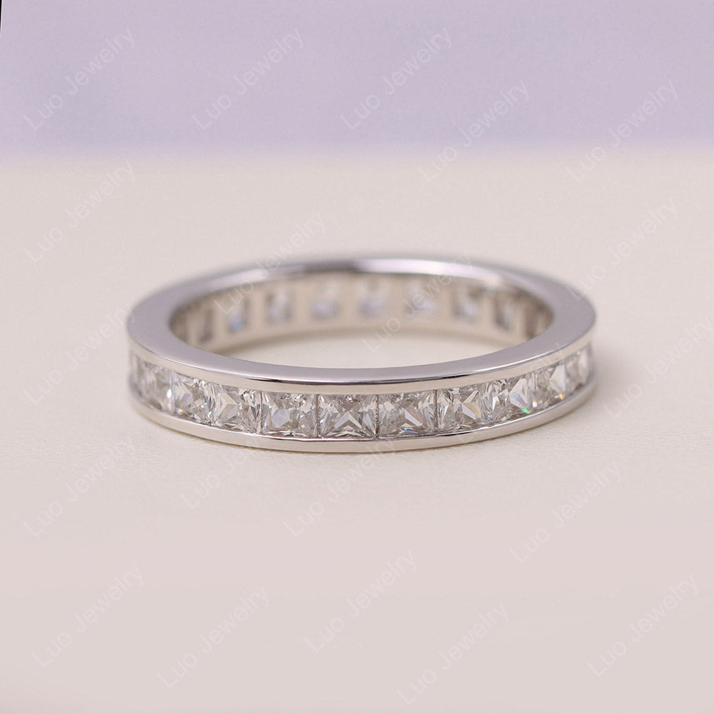 Cubic Zirconia Princess Cut Eternity Ring