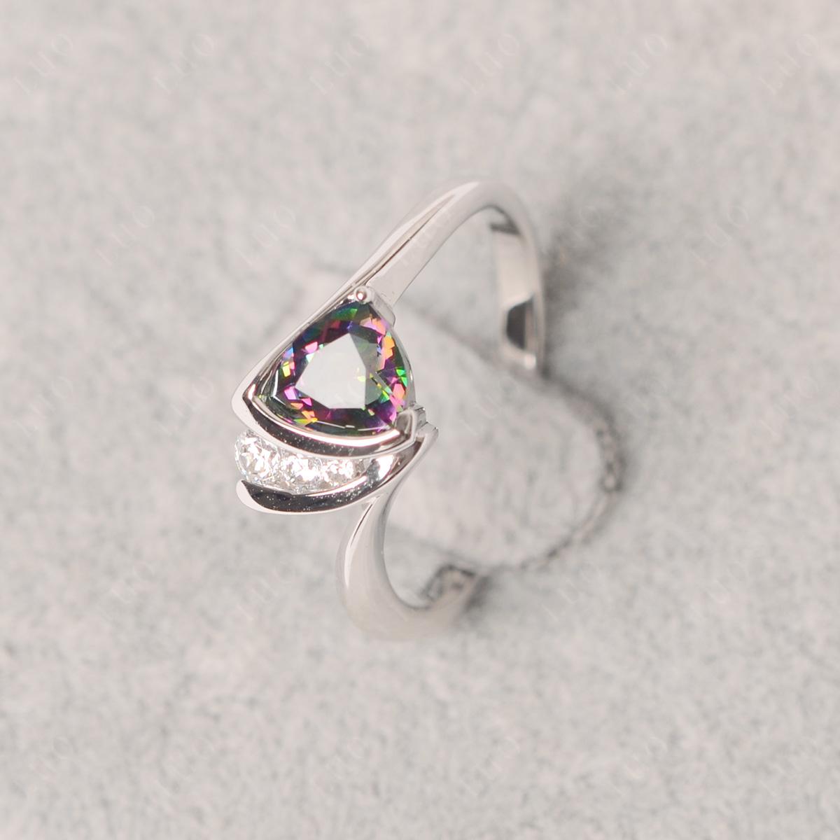 Trillion Cut Mystic Topaz Sailboat Inspire Ring - LUO Jewelry