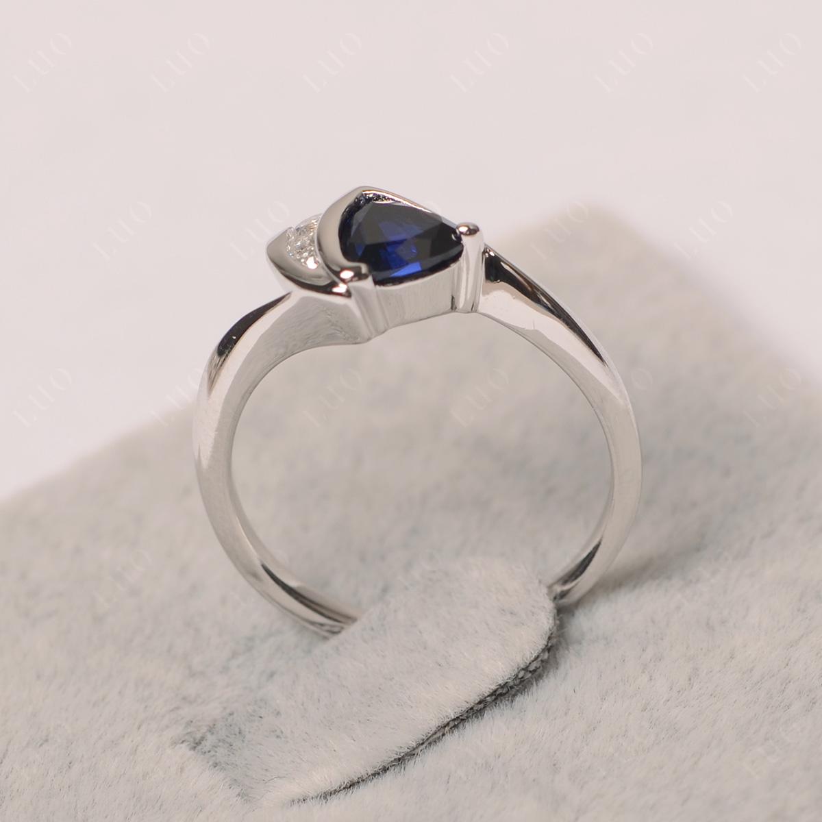Trillion Cut Sapphire Sailboat Inspire Ring - LUO Jewelry