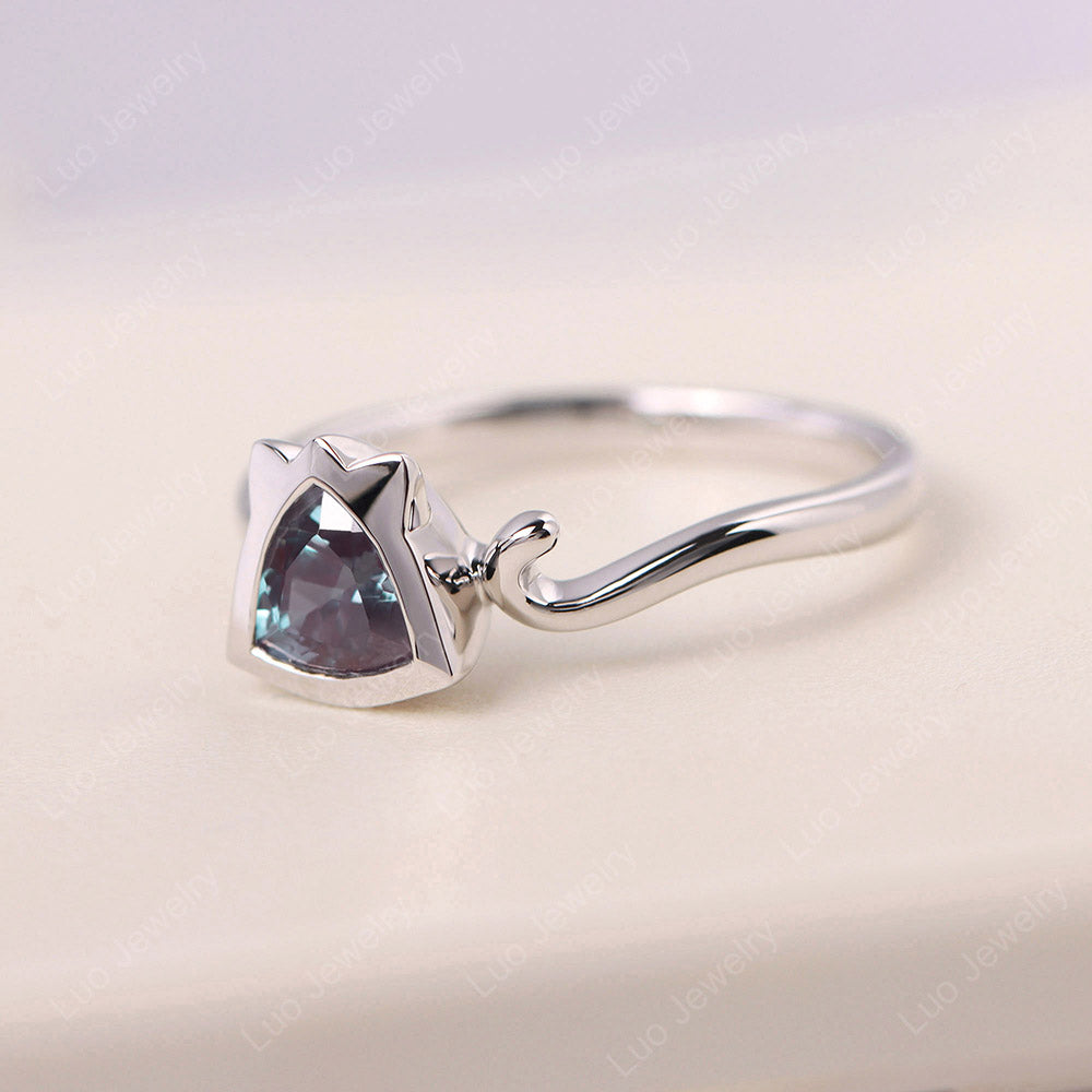 Alexandrite Cat Inspired Ring