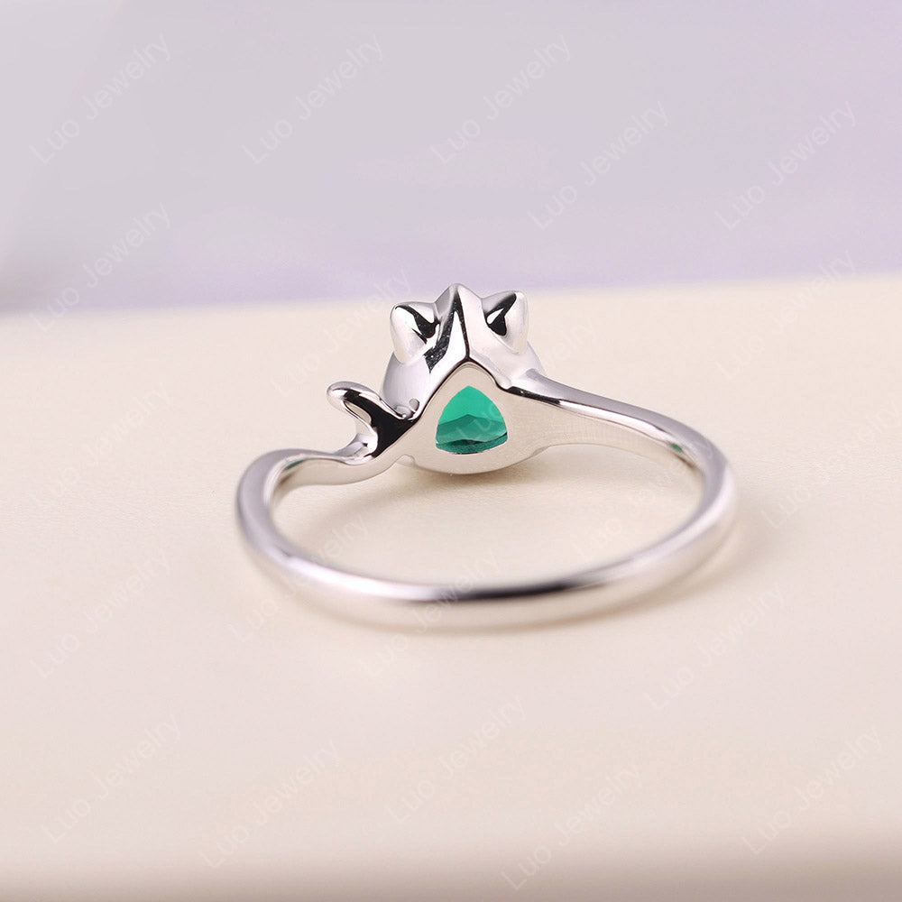 Emerald Cat Inspired Ring