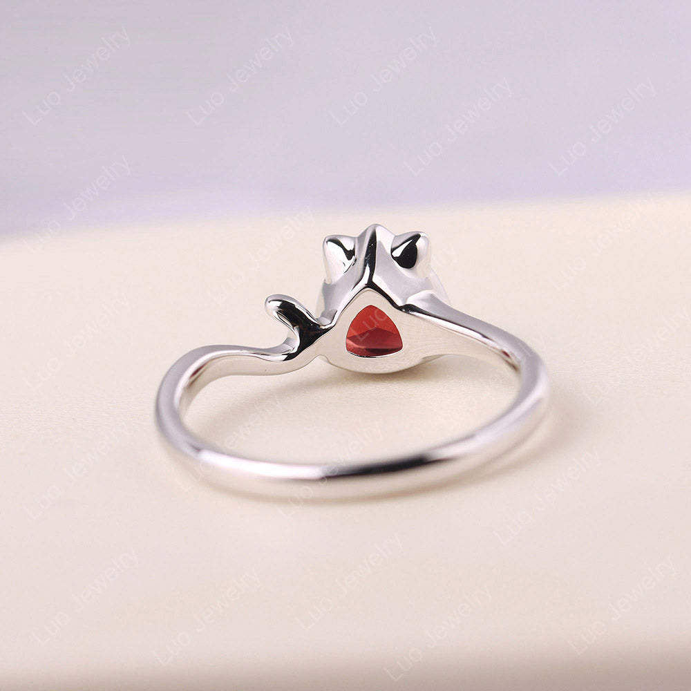Garnet Cat Inspired Ring