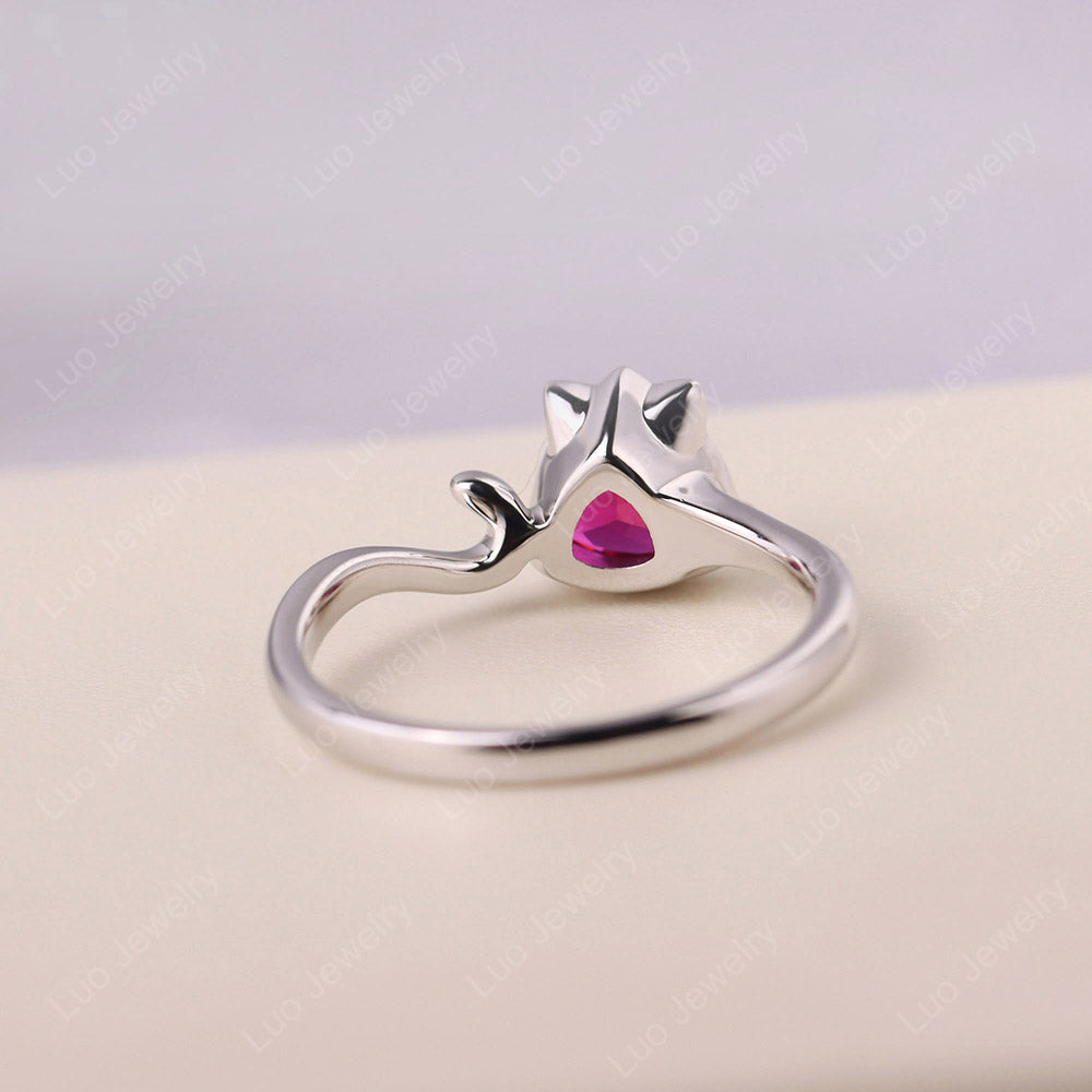 Ruby Cat Inspired Ring