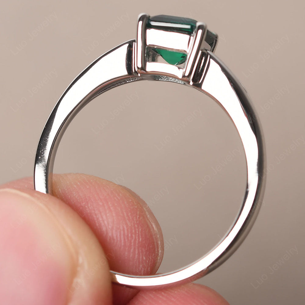 Emerald Gold Asscher Cut Engagement Ring - LUO Jewelry