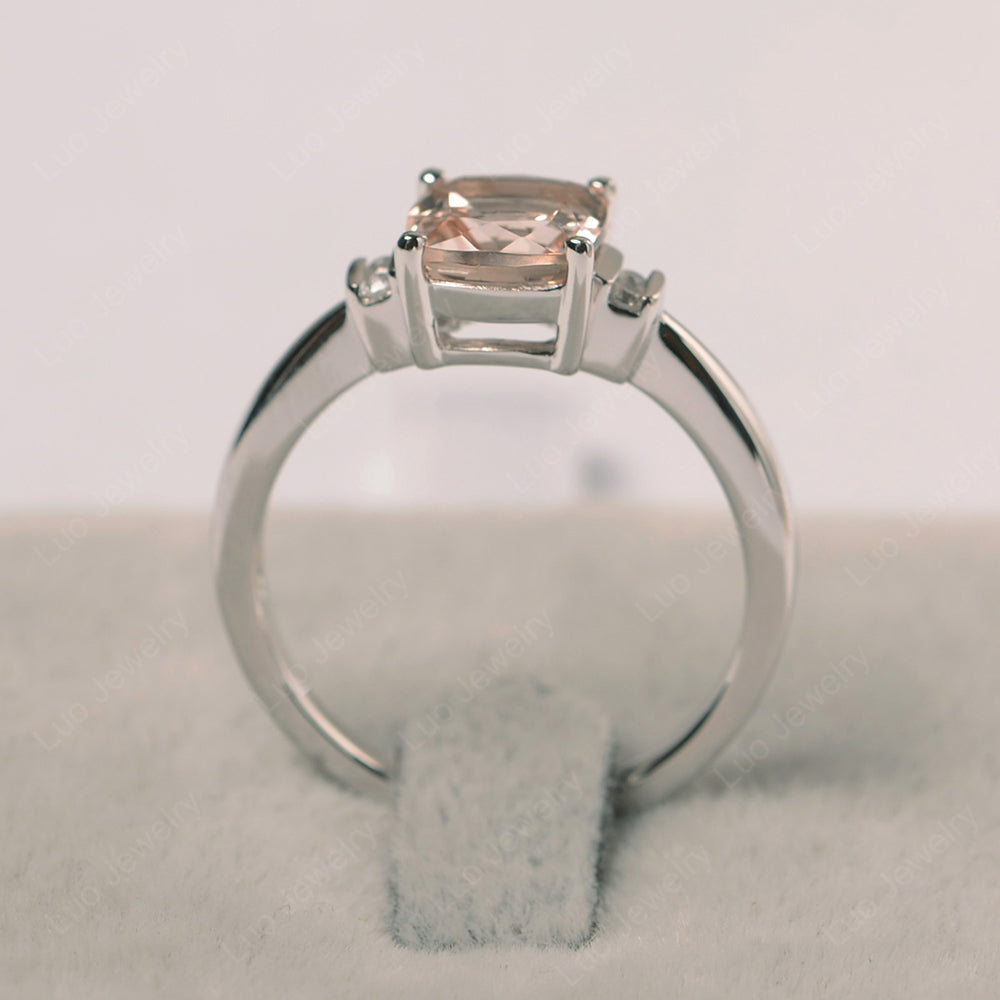 Morganite Cushion Cut Engagement Ring - LUO Jewelry