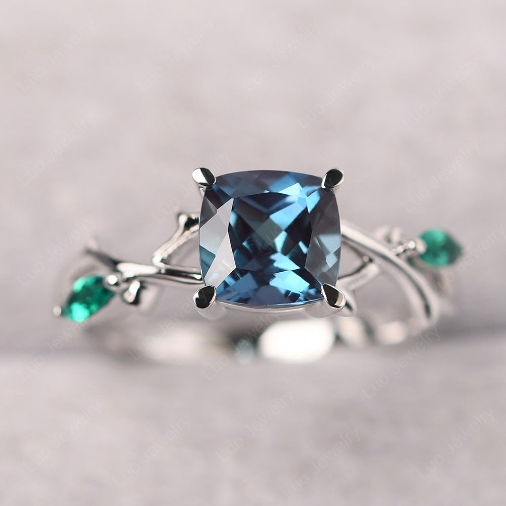 Cushion Cut Alexandrite Ring - LUO Jewelry