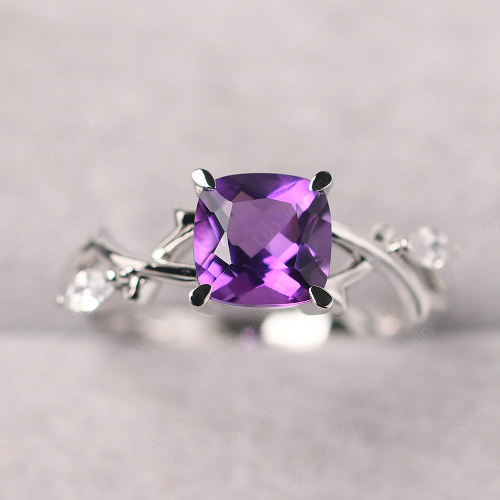 Cushion Cut Amethyst Ring - LUO Jewelry