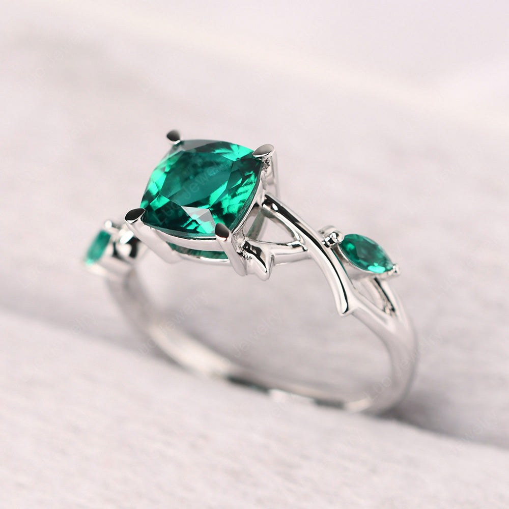 Cushion Cut Emerald Ring - LUO Jewelry