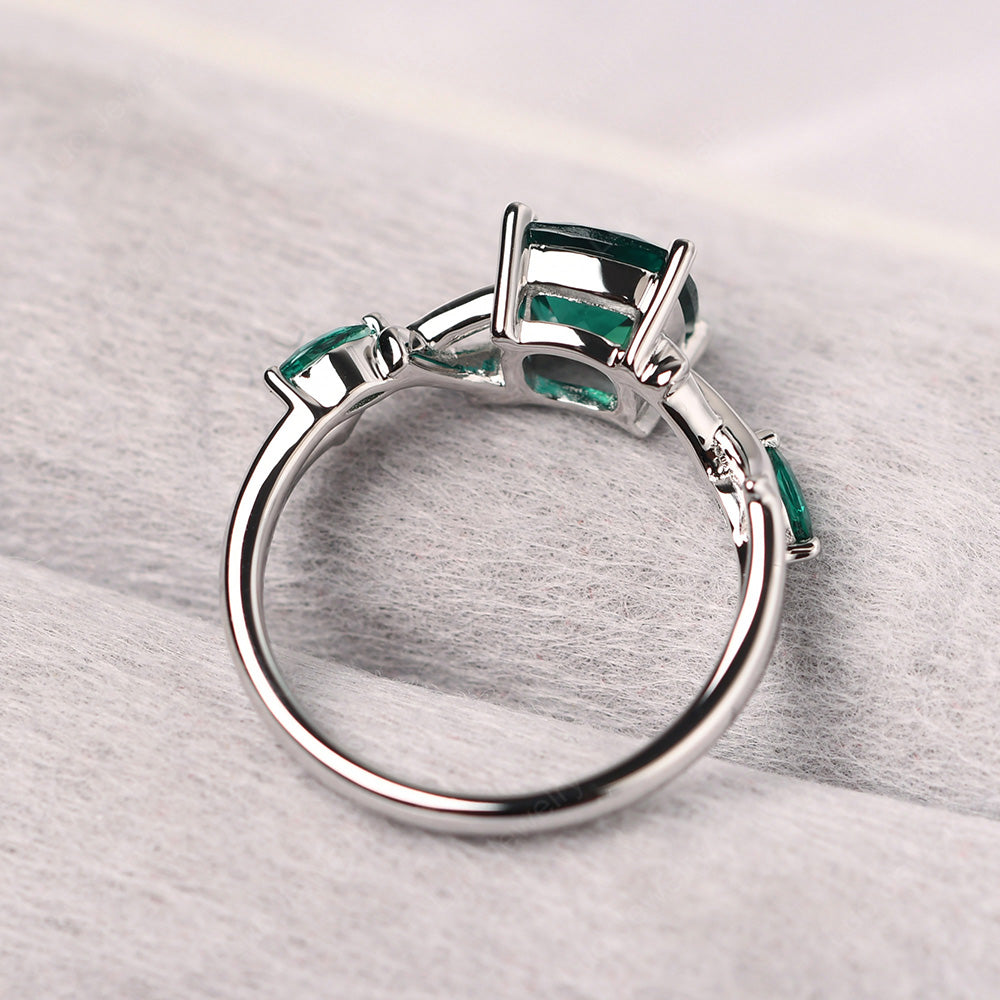 Cushion Cut Emerald Ring - LUO Jewelry