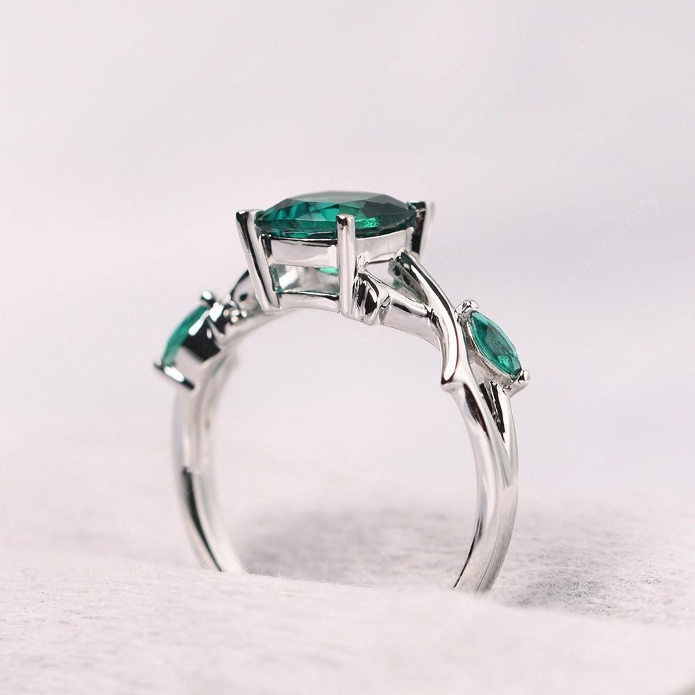 Cushion Cut Emerald Ring - LUO Jewelry