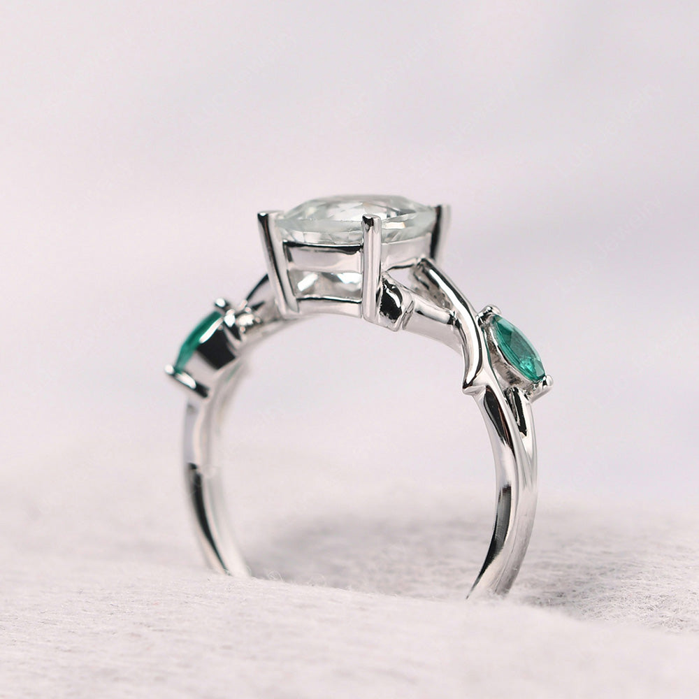 Cushion Cut White Topaz Ring - LUO Jewelry