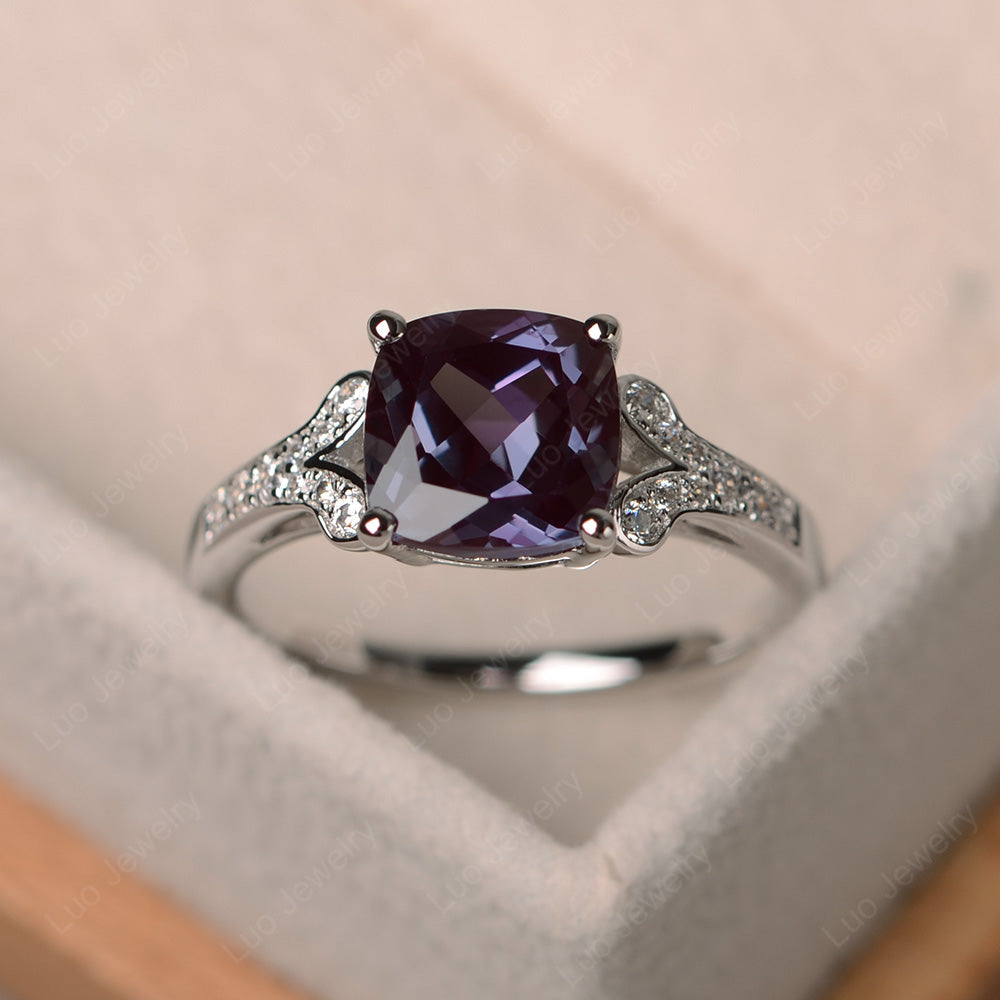 statement alexandrite rings cushion cut - LUO Jewelry