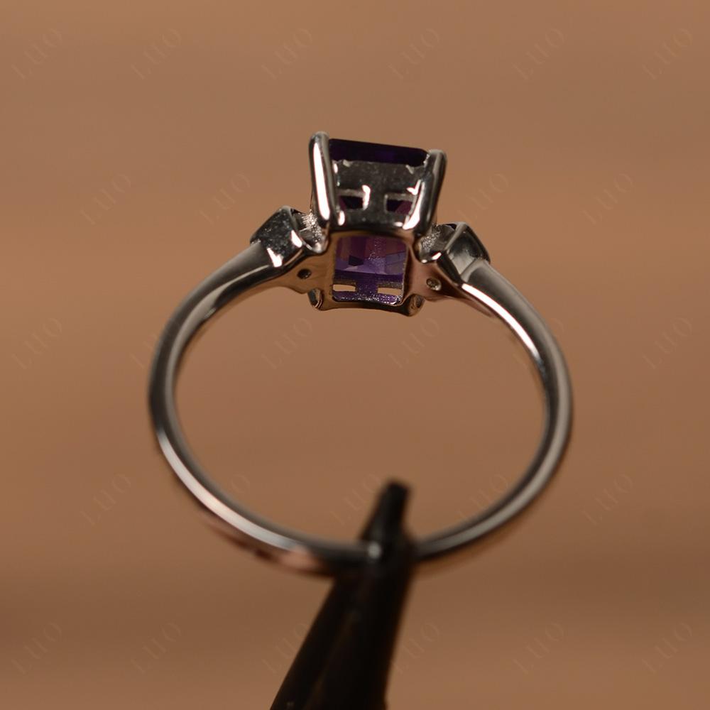 Emerald Cut Amethyst Engagement Ring - LUO Jewelry