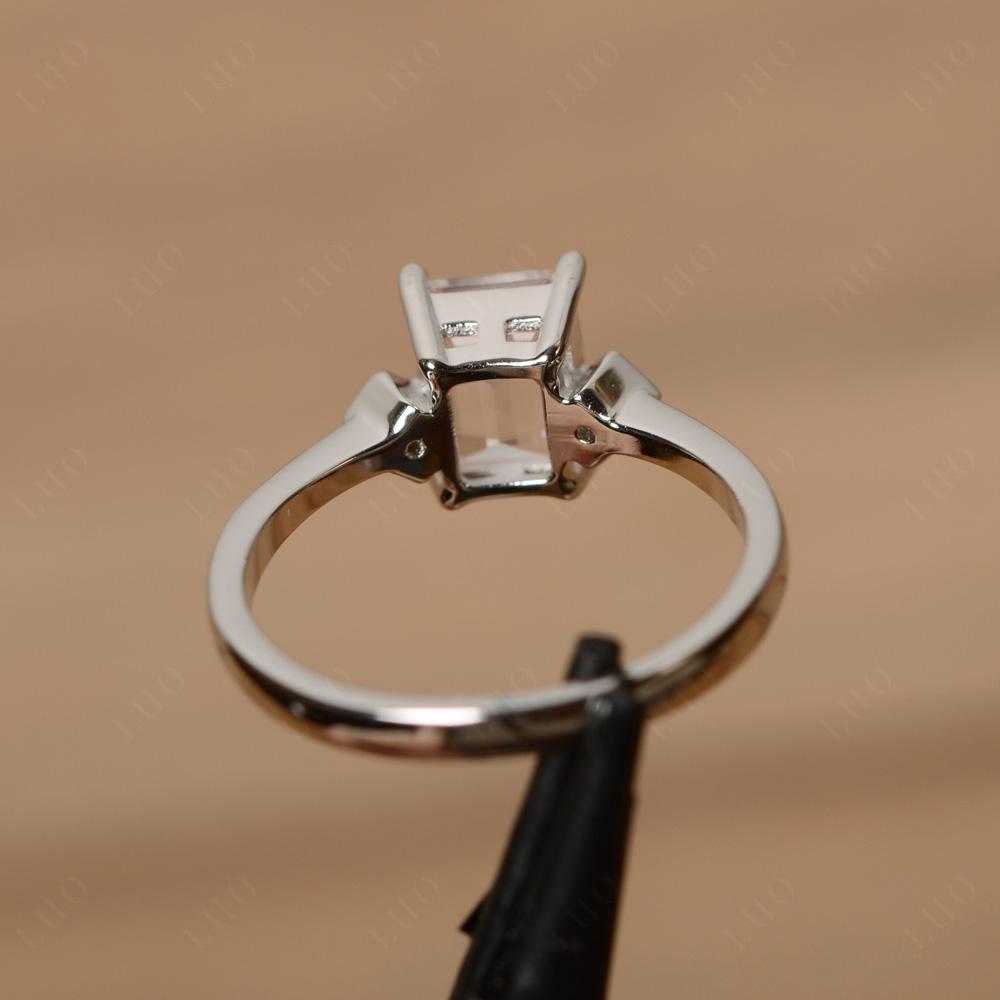 Emerald Cut Morganite Engagement Ring - LUO Jewelry
