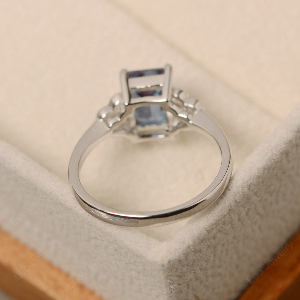 Emerald Cut Alexandrite Ring - LUO Jewelry