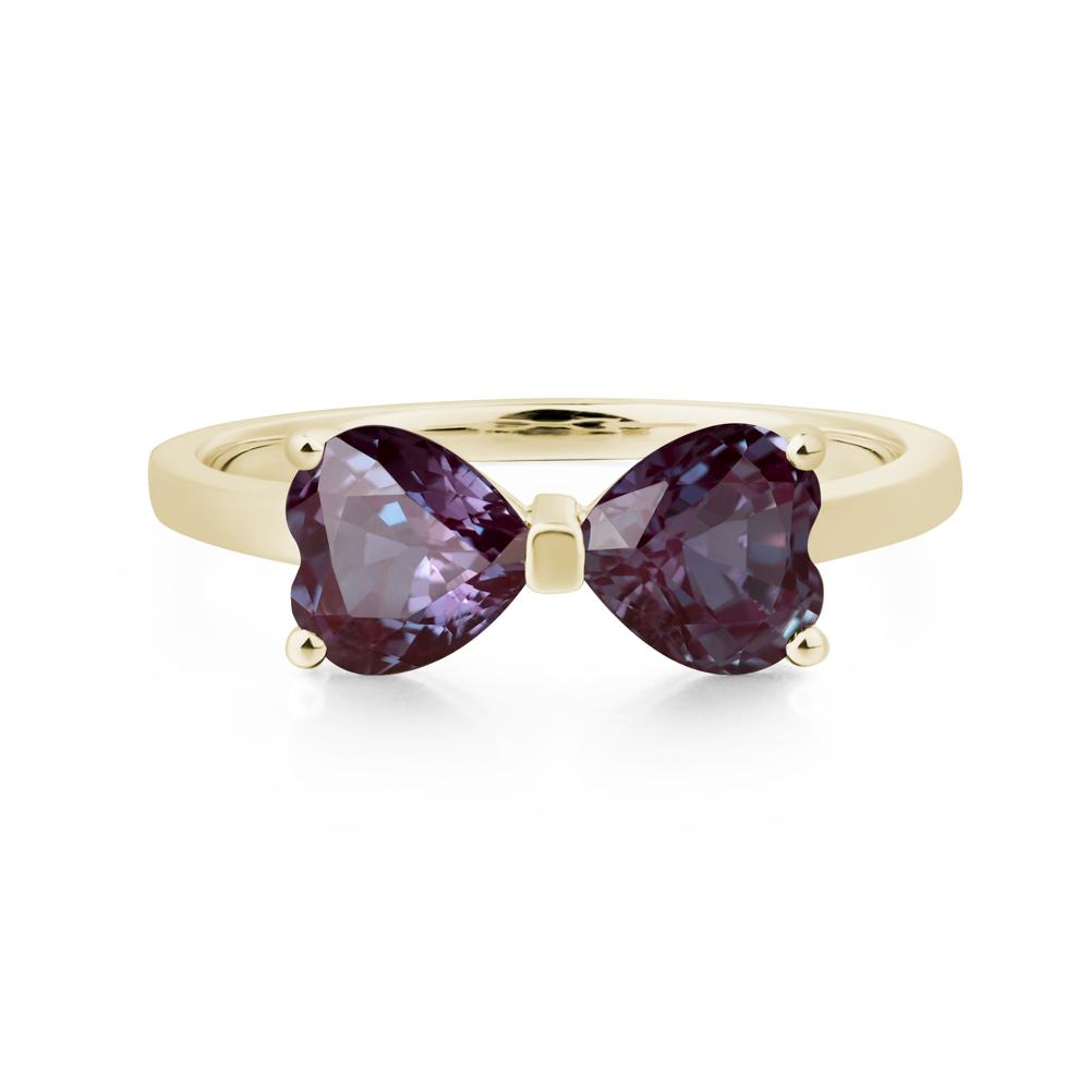Heart Shaped Alexandrite Mothers Ring - LUO Jewelry #metal_14k yellow gold