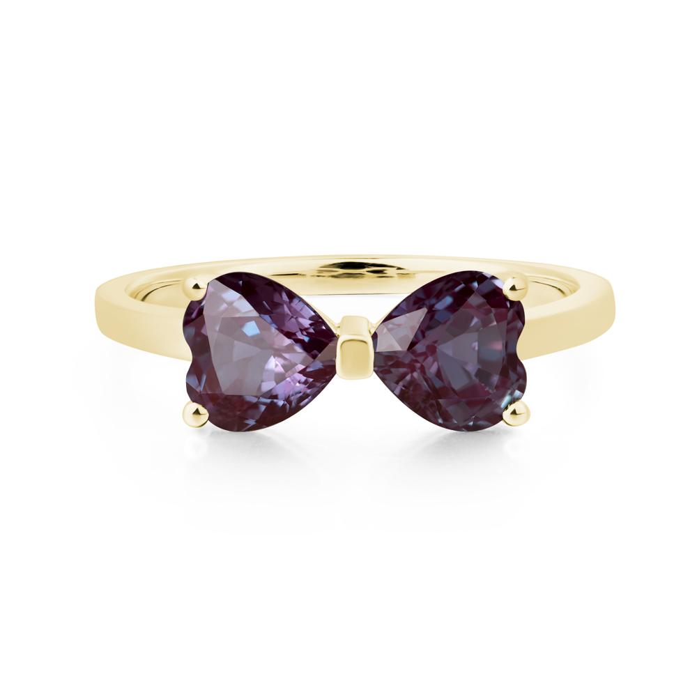Heart Shaped Alexandrite Mothers Ring - LUO Jewelry #metal_18k yellow gold