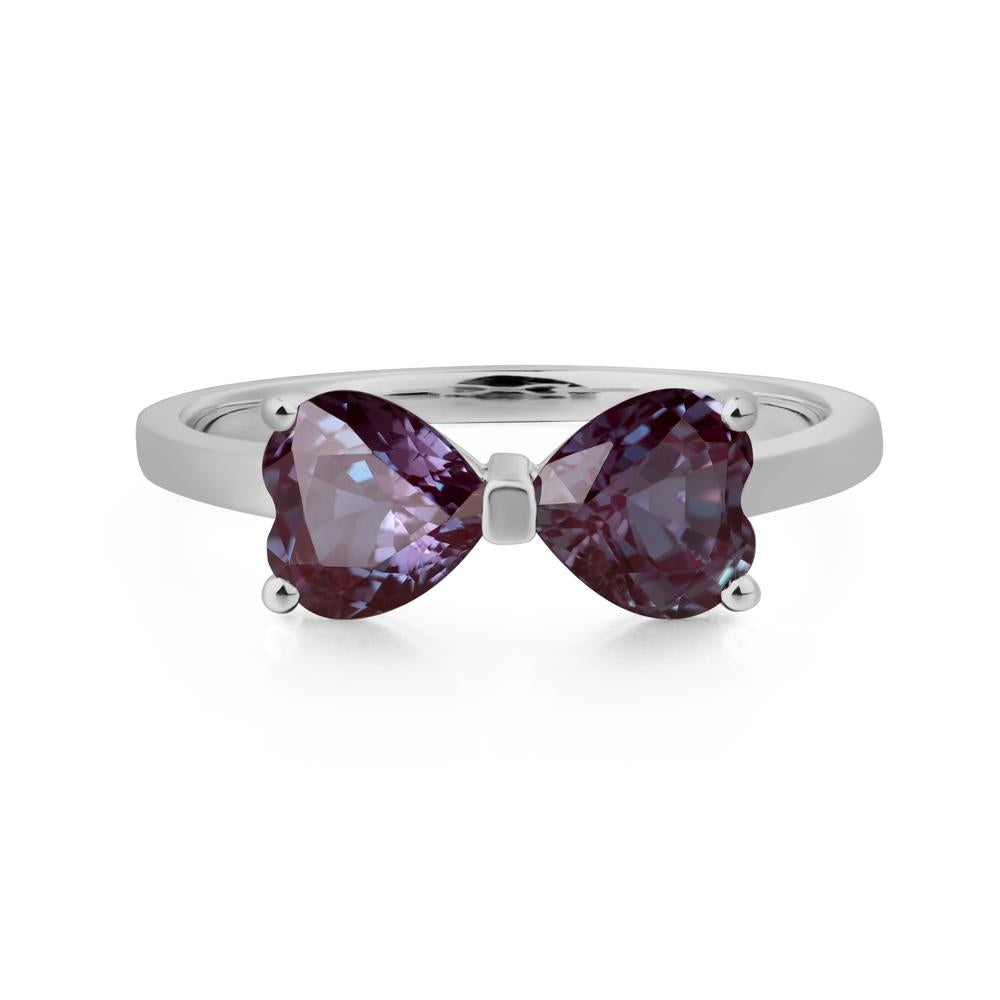Heart Shaped Alexandrite Mothers Ring - LUO Jewelry #metal_platinum
