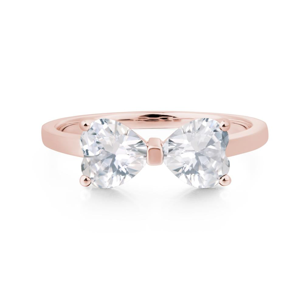 Heart Shaped Cubic Zirconia Mothers Ring - LUO Jewelry #metal_18k rose gold