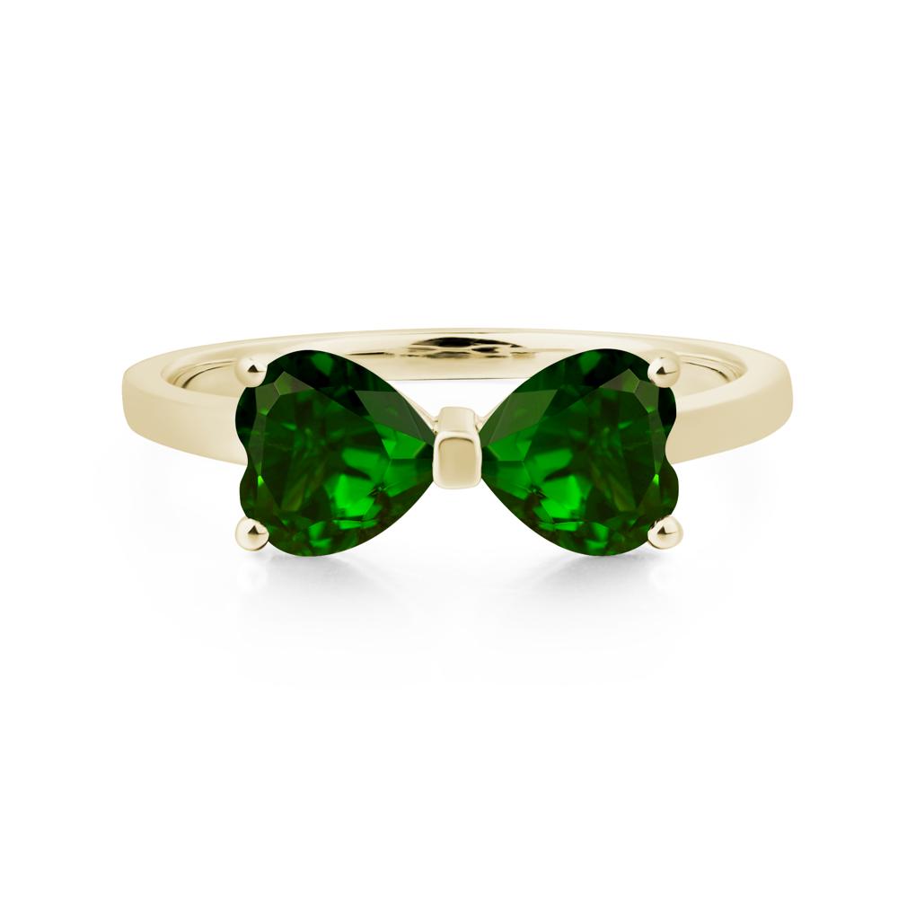 Heart Shaped Diopside Mothers Ring - LUO Jewelry #metal_14k yellow gold