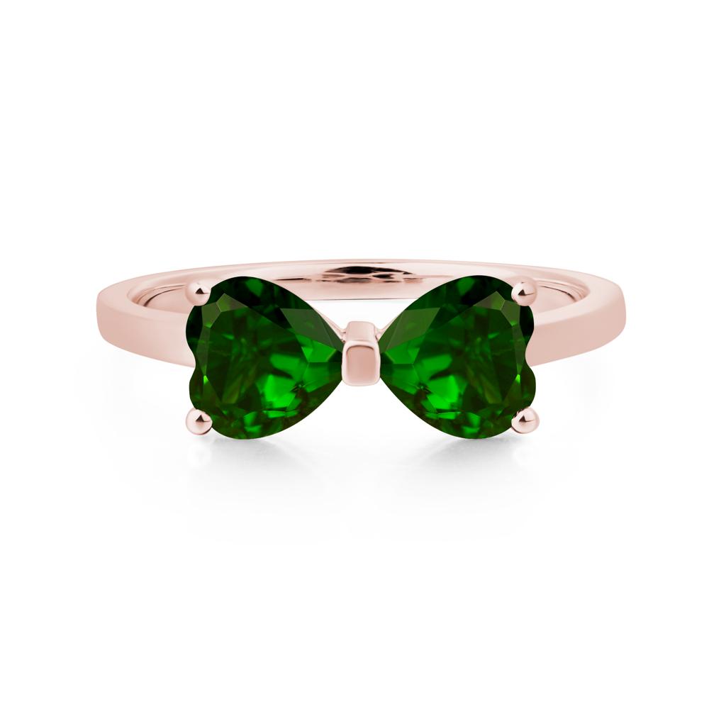 Heart Shaped Diopside Mothers Ring - LUO Jewelry #metal_18k rose gold