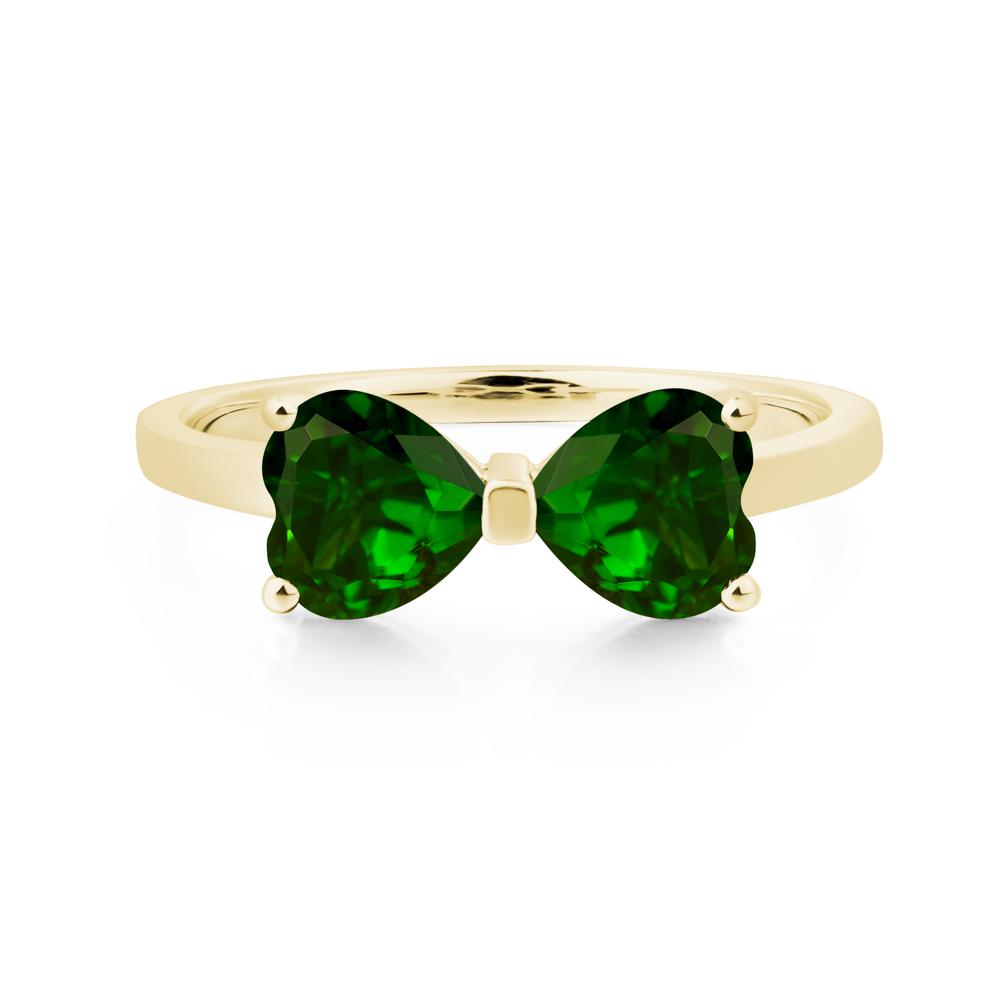 Heart Shaped Diopside Mothers Ring - LUO Jewelry #metal_18k yellow gold