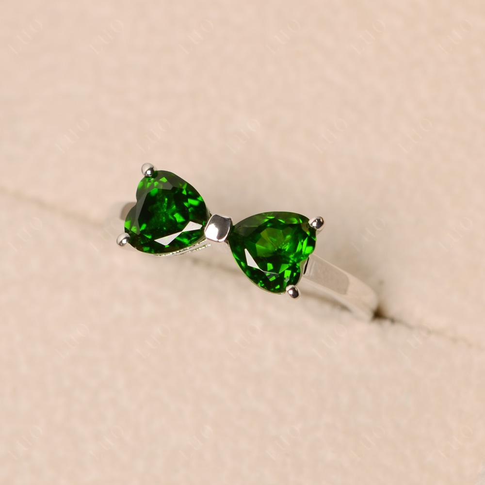 Heart Shaped Diopside Mothers Ring - LUO Jewelry