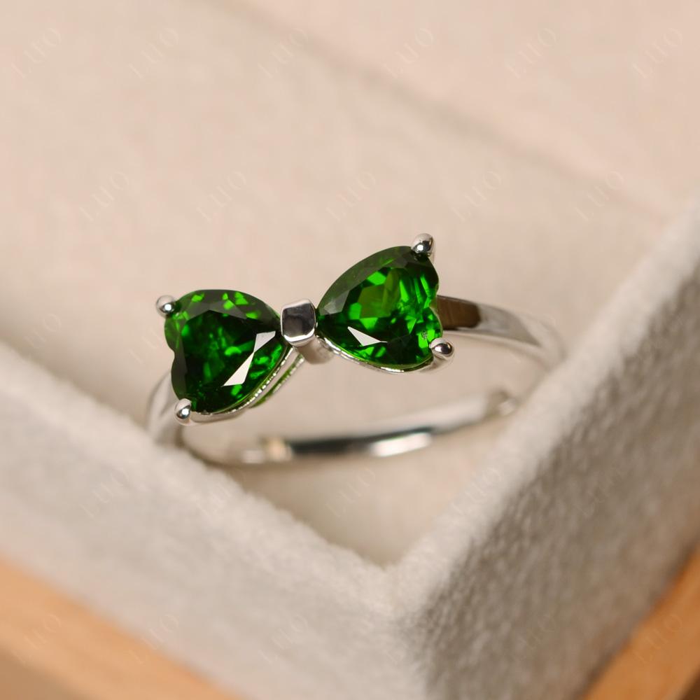 Heart Shaped Diopside Mothers Ring - LUO Jewelry