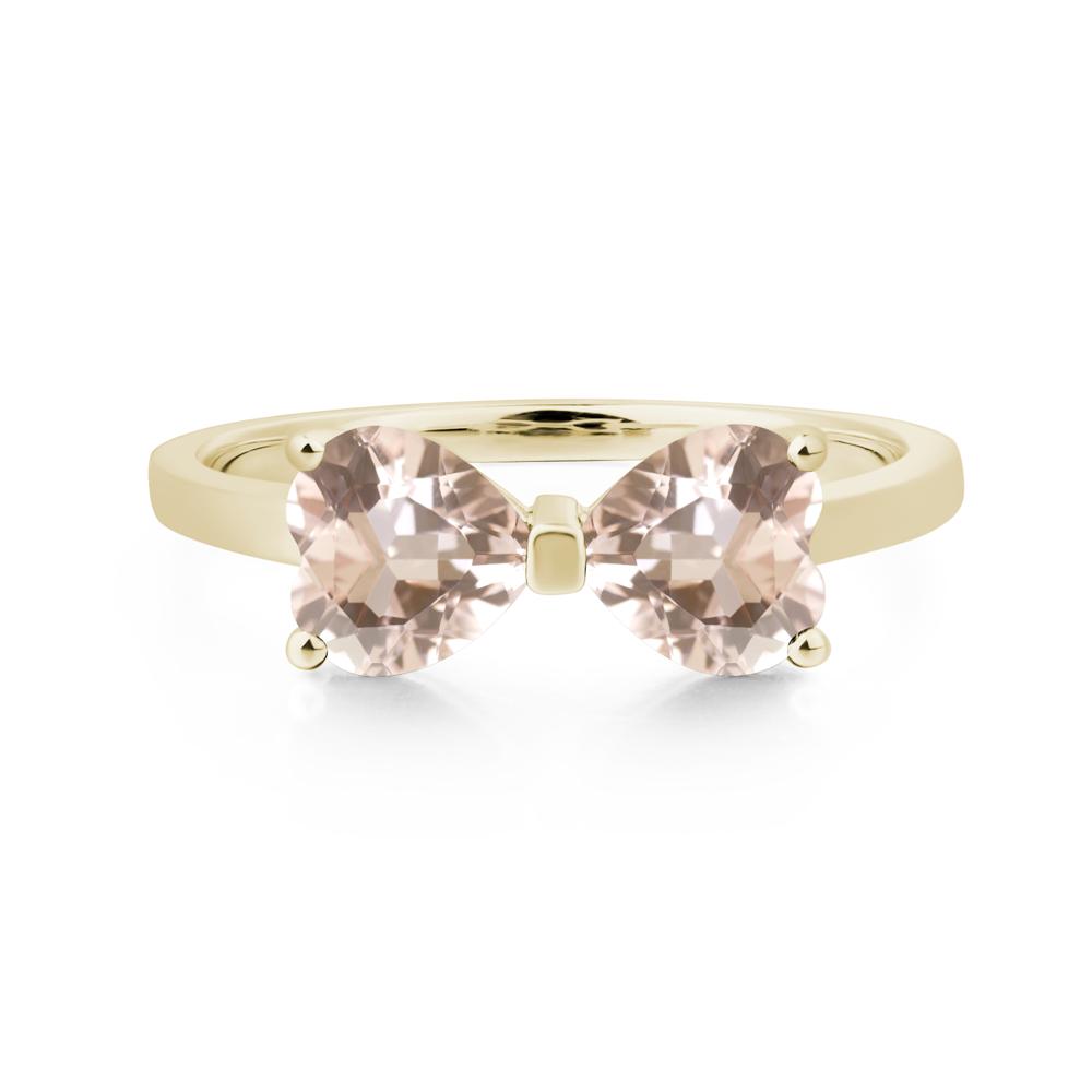 Heart Shaped Morganite Mothers Ring - LUO Jewelry #metal_14k yellow gold