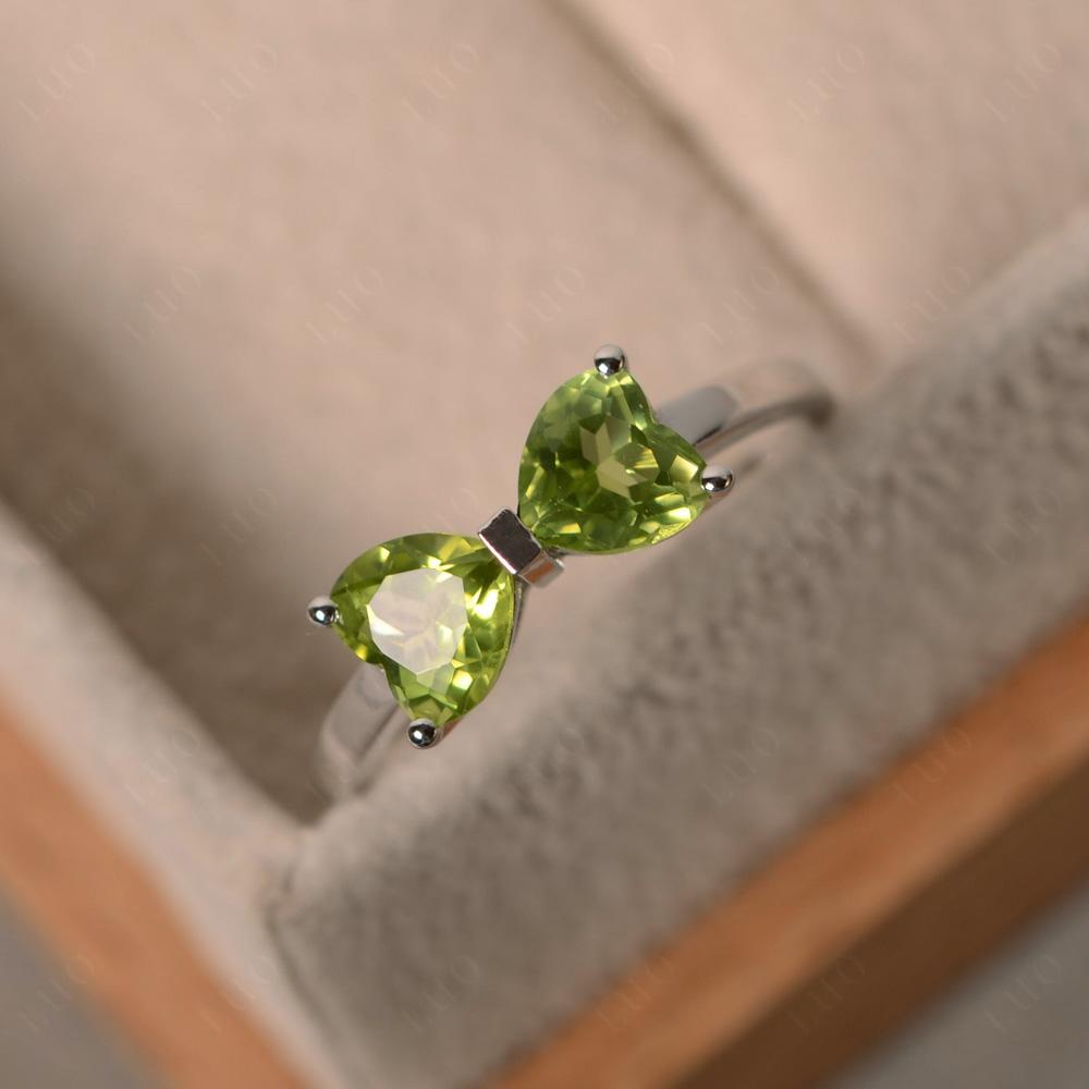 Heart Shaped Peridot Mothers Ring - LUO Jewelry