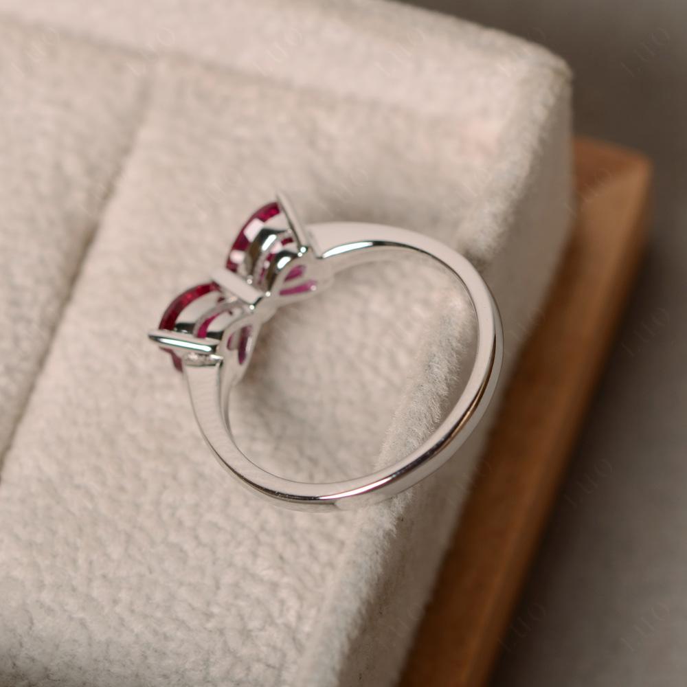 Heart Shaped Ruby Mothers Ring - LUO Jewelry