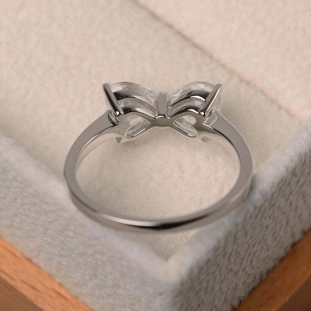 Heart Shaped White Topaz Mothers Ring - LUO Jewelry