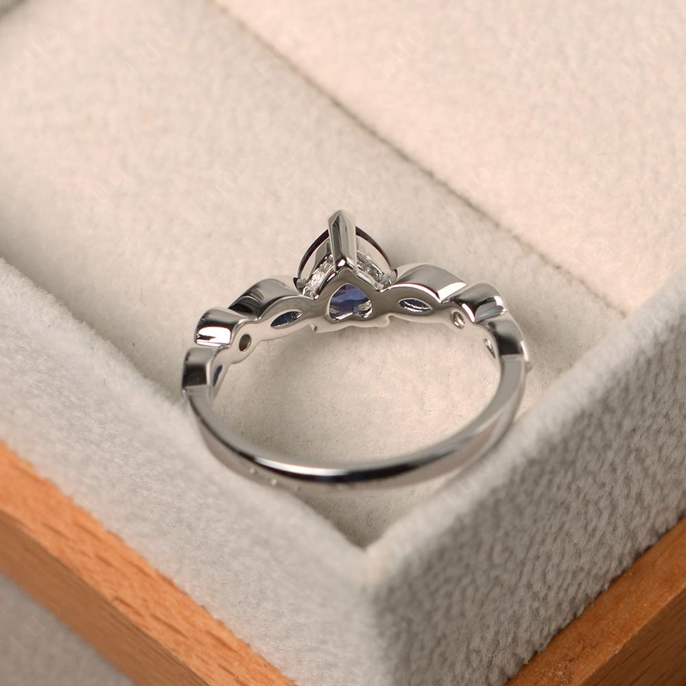 Heart Alexandrite Wedding Ring - LUO Jewelry