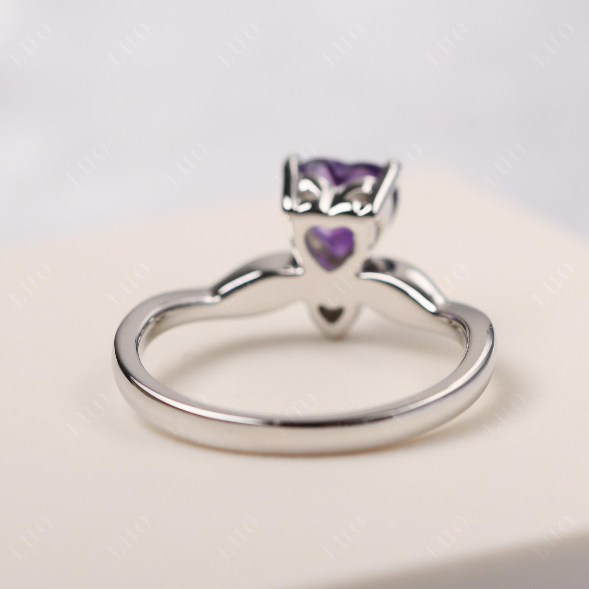 Dainty Twisted Amethyst Engagement Ring - LUO Jewelry