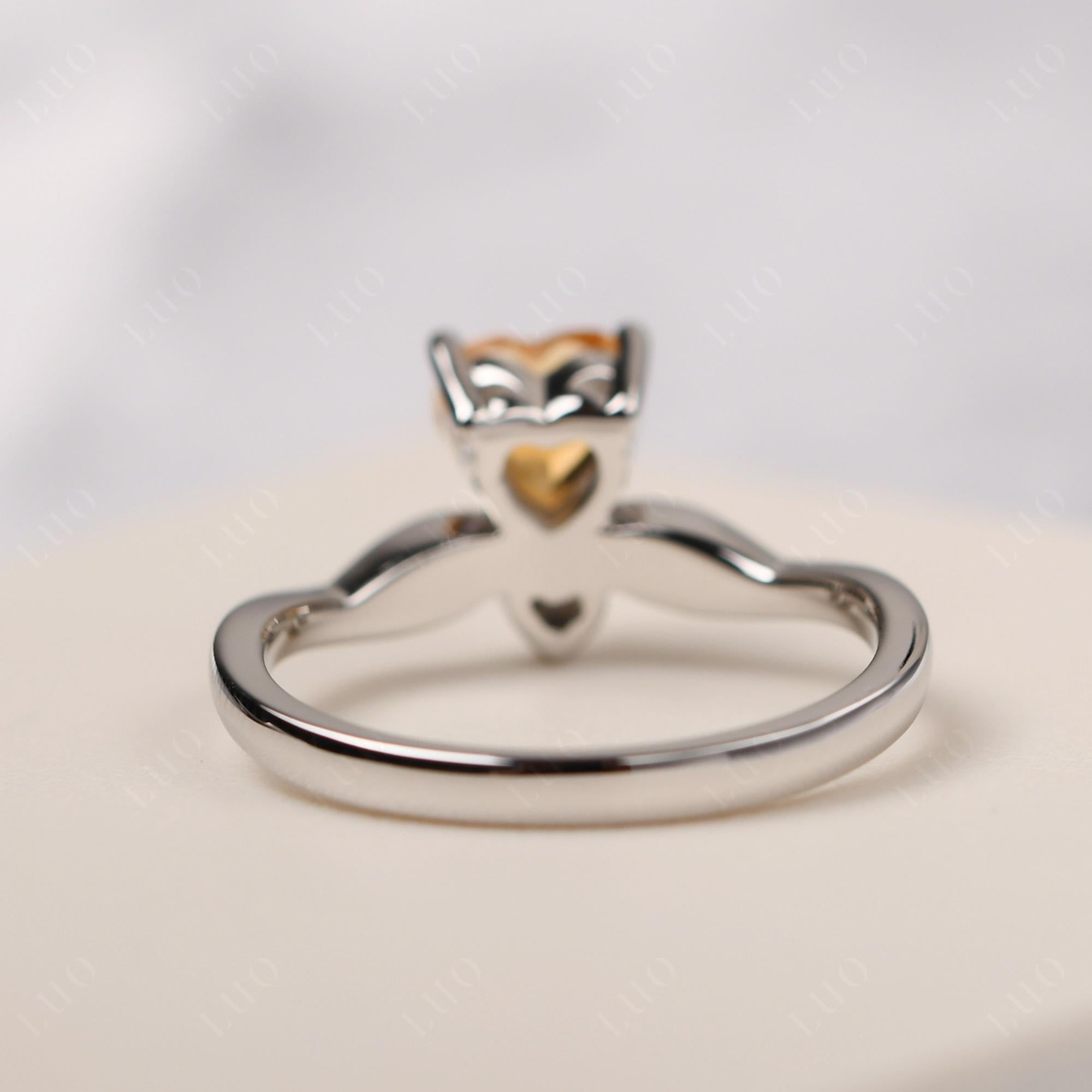 Dainty Twisted Citrine Engagement Ring - LUO Jewelry