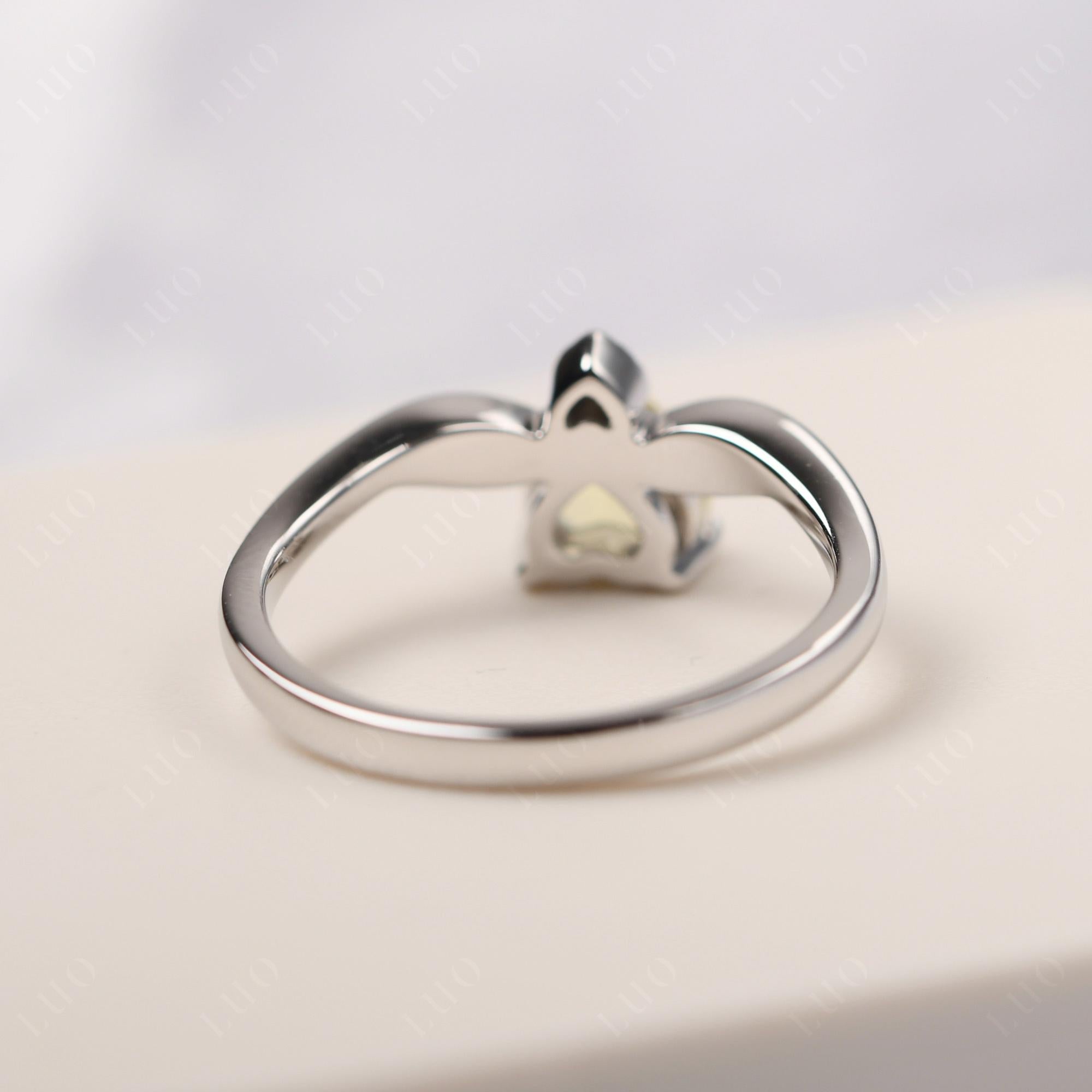 Dainty Twisted Lemon Quartz Engagement Ring - LUO Jewelry