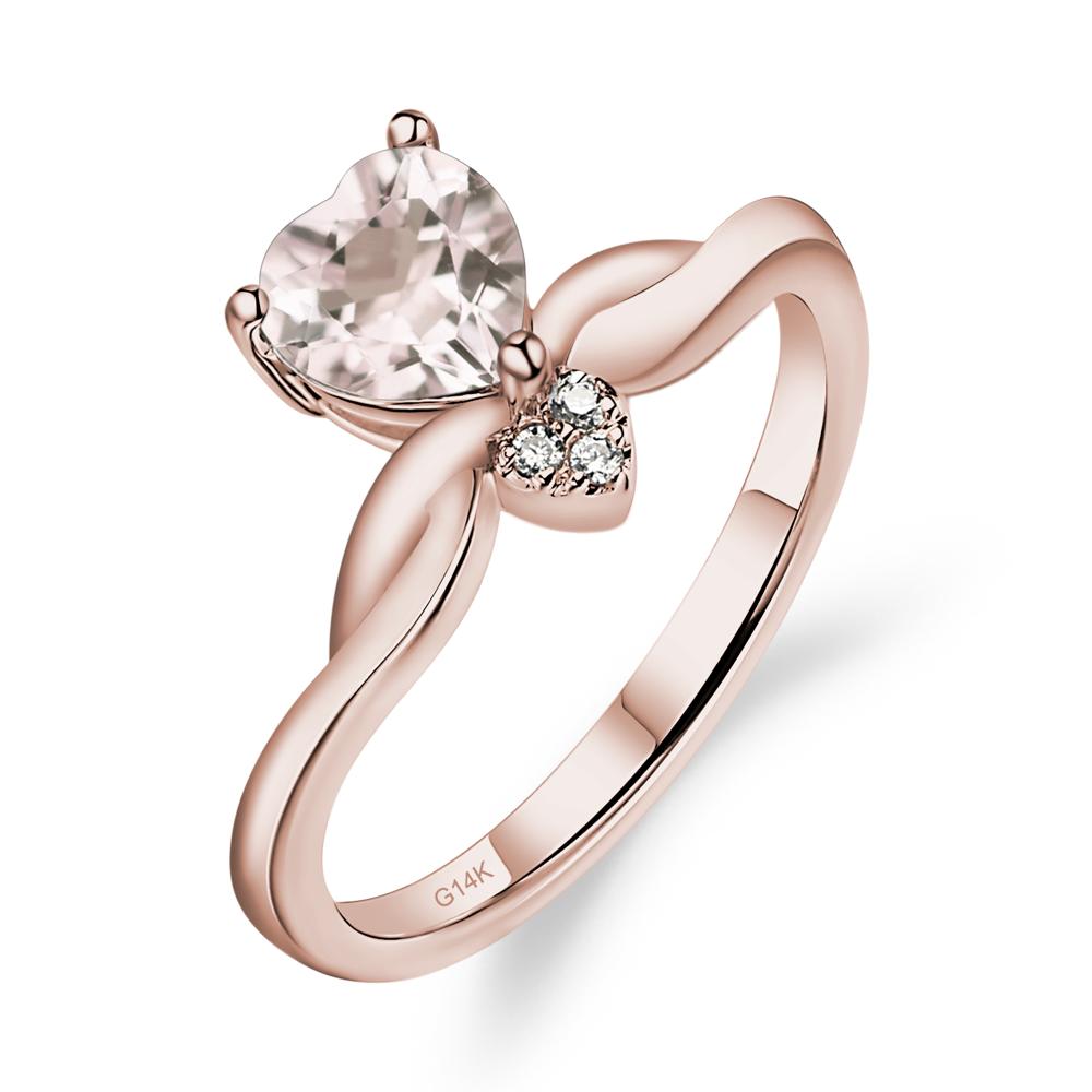 Morganite Twisted Heart Ring LUO
