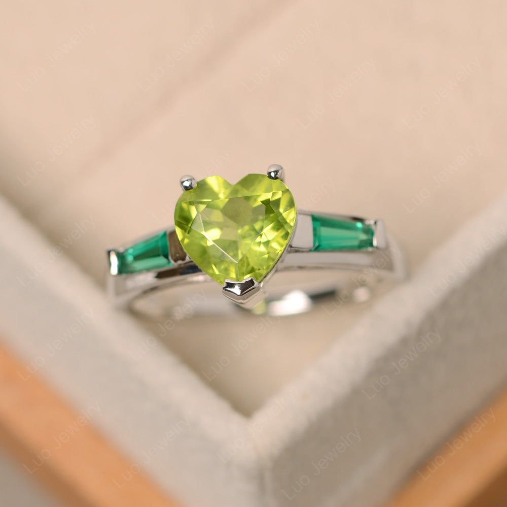 Emerald and Peridot Ring - LUO Jewelry