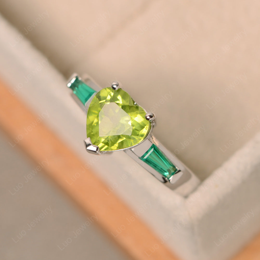 Emerald and Peridot Ring - LUO Jewelry