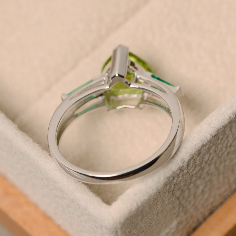 Emerald and Peridot Ring - LUO Jewelry