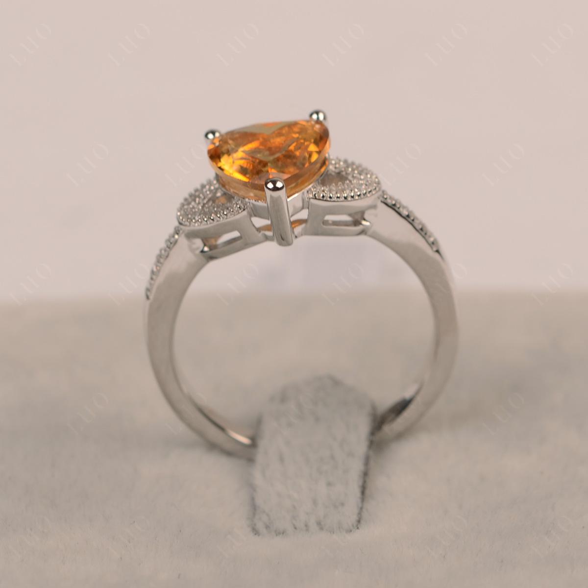 Heart Shaped Citrine Engagement Ring - LUO Jewelry