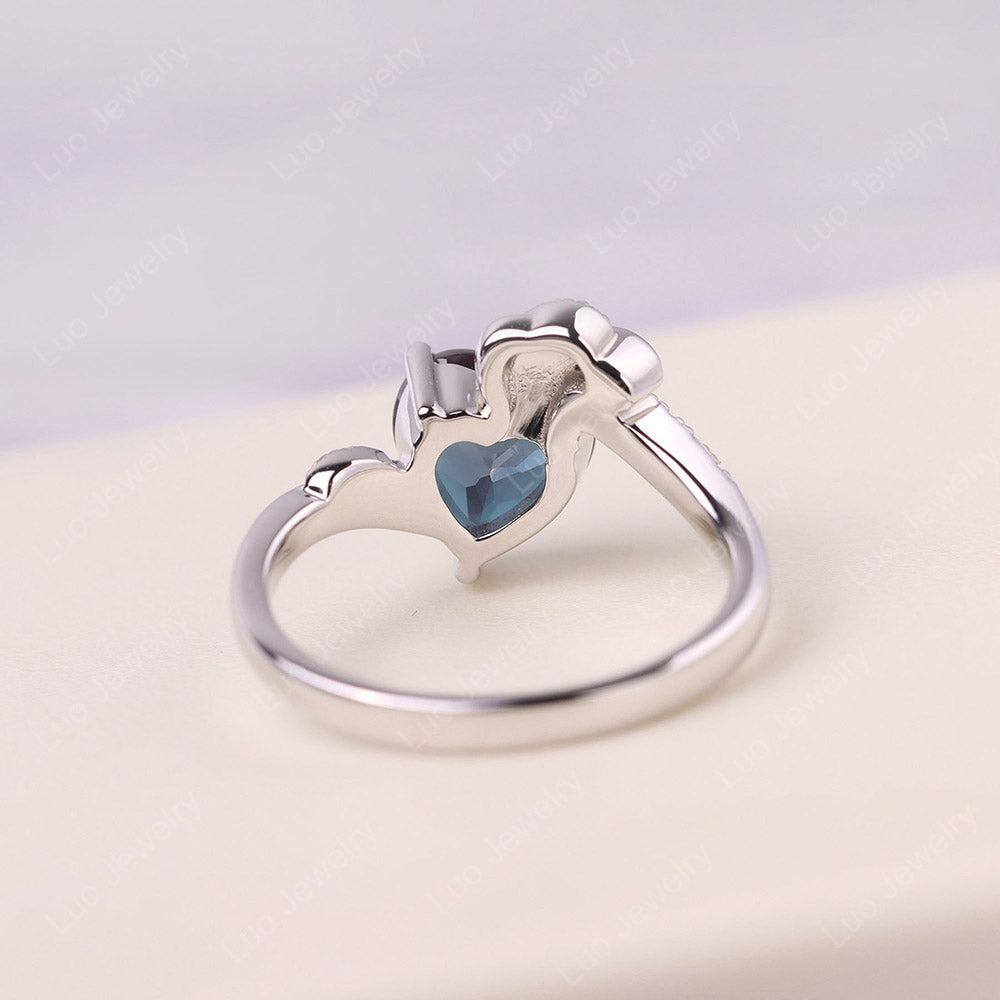 Heart Shaped Alexandrite Strawberry Ring