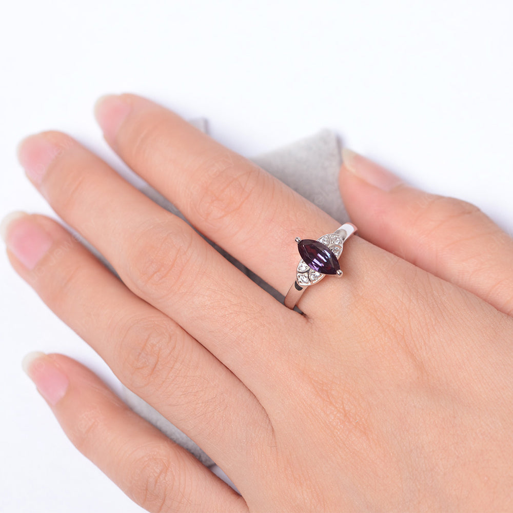 Marquise Cut Alexandrite Ring Gold - LUO Jewelry