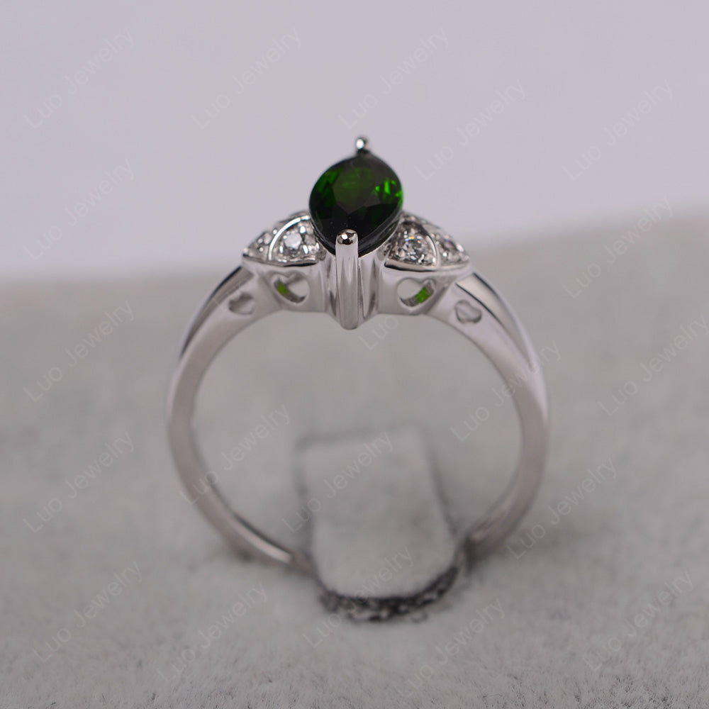 Marquise Cut Diopside Ring Gold - LUO Jewelry